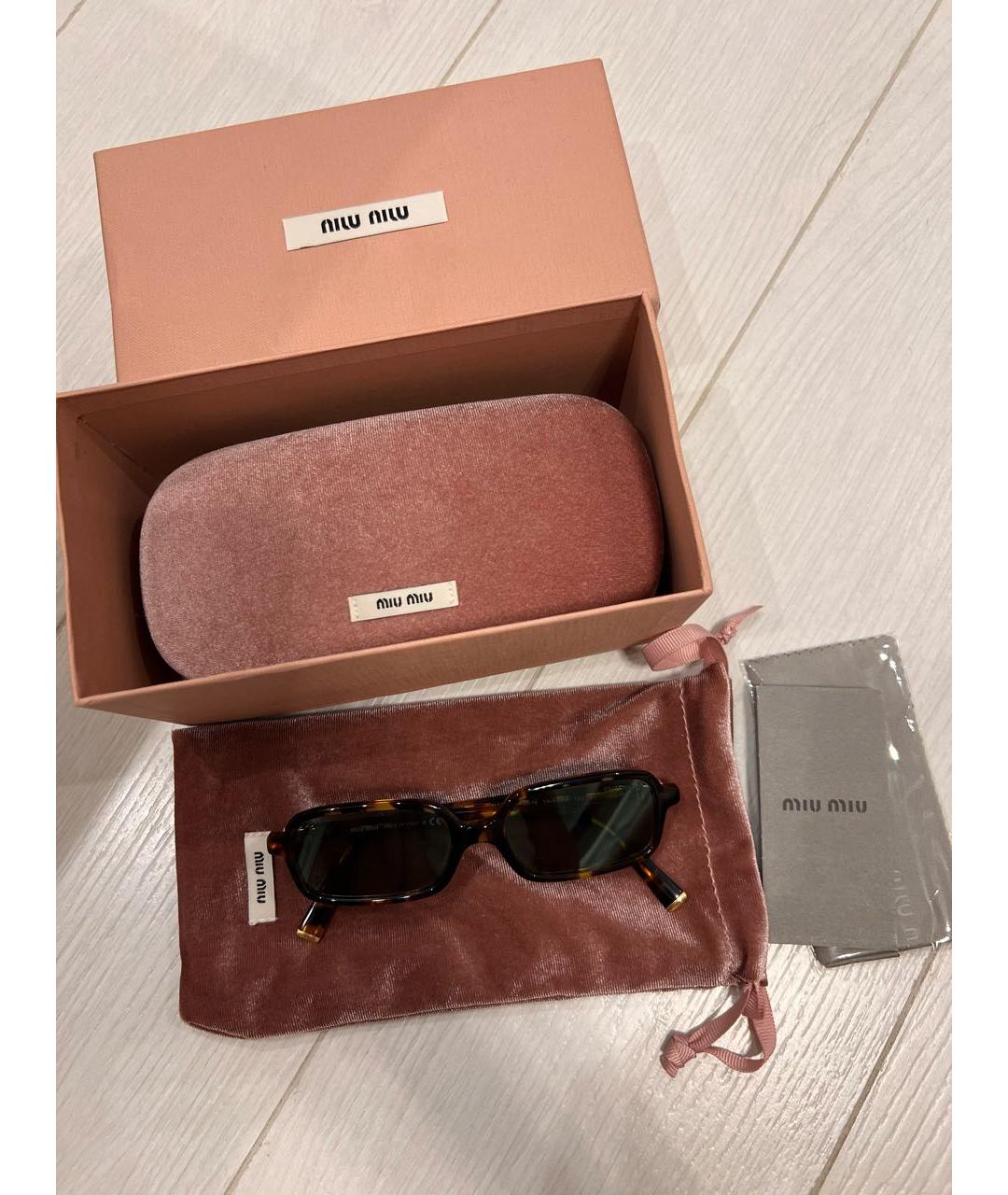 MIU MIU Коричневые солнцезащитные очки, фото 5
