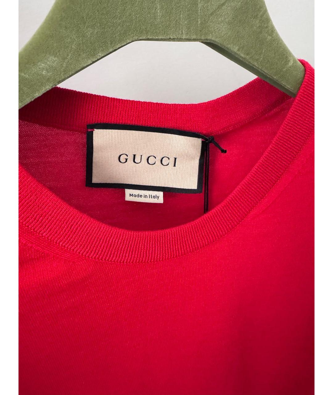 GUCCI Красный шерстяной джемпер / свитер, фото 4