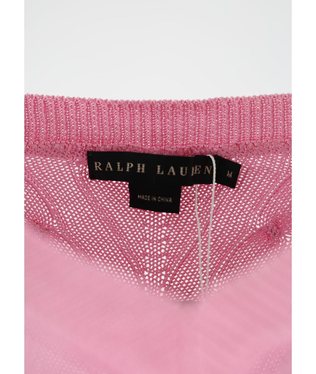 RALPH LAUREN Розовый шелковый джемпер / свитер, фото 3