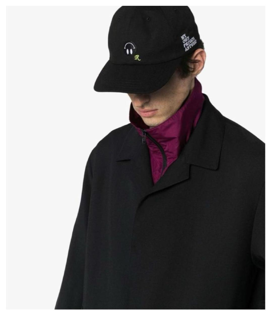 RAF SIMONS Черная хлопковая кепка, фото 8