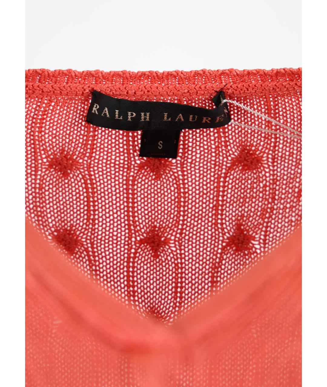 RALPH LAUREN Коралловый шелковый джемпер / свитер, фото 3
