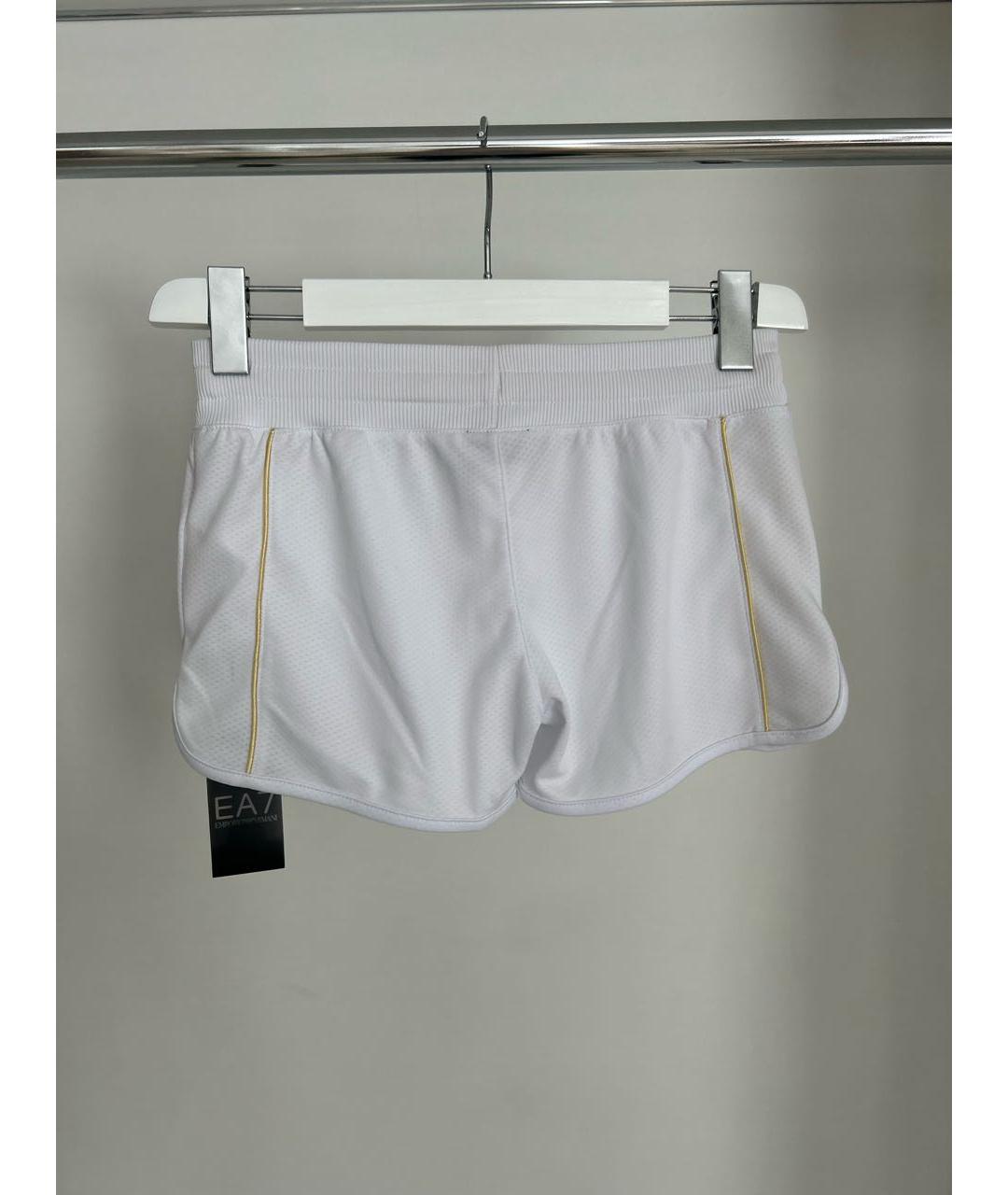 EMPORIO ARMANI Белые полиэстеровые спортивные брюки и шорты, фото 2