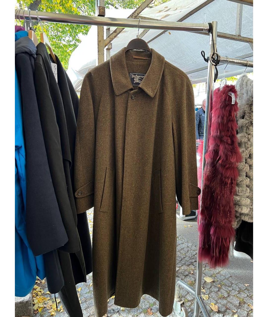 BURBERRY Коричневое шерстяное пальто, фото 3