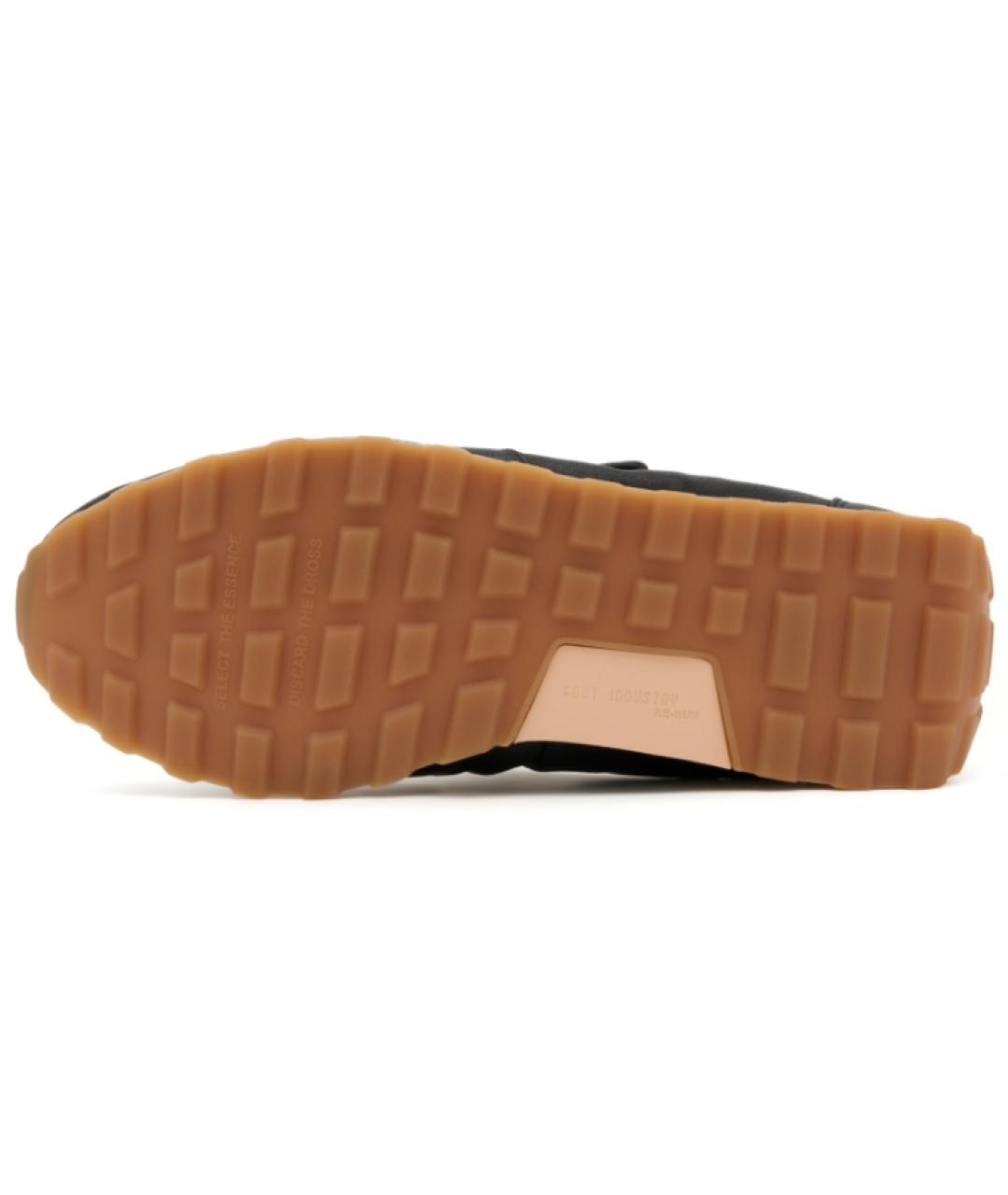 FOOT INDUSTRY Черные кожаные низкие кроссовки / кеды, фото 5