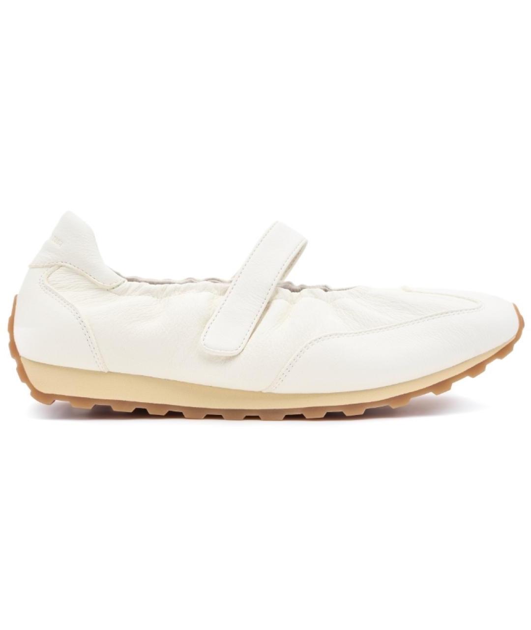 FOOT INDUSTRY Белые кожаные низкие кроссовки / кеды, фото 1