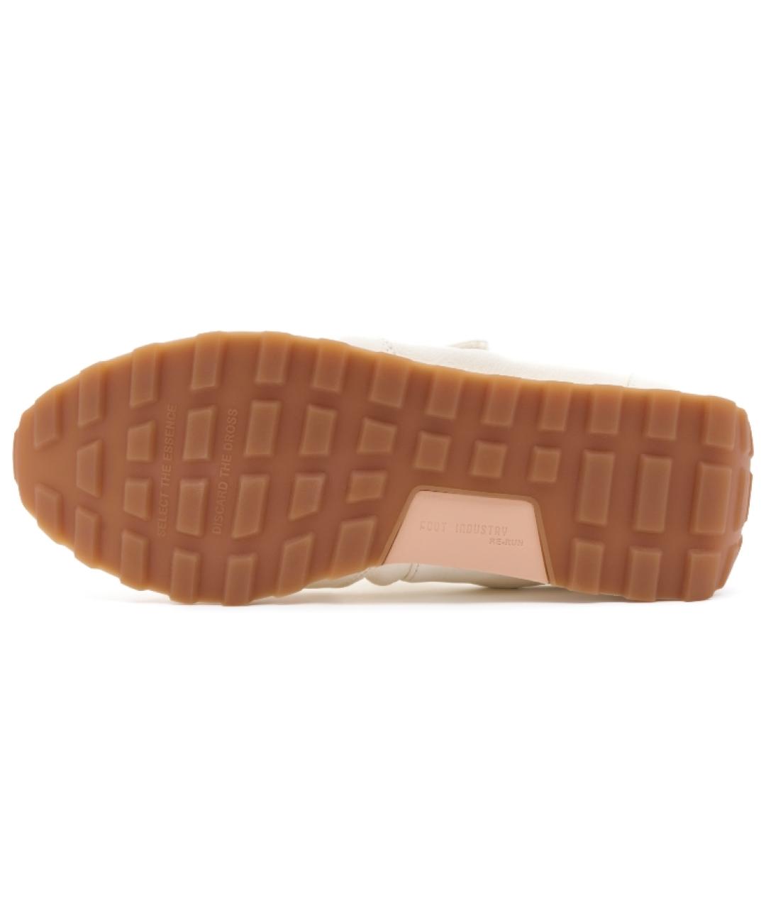 FOOT INDUSTRY Белые кожаные низкие кроссовки / кеды, фото 5