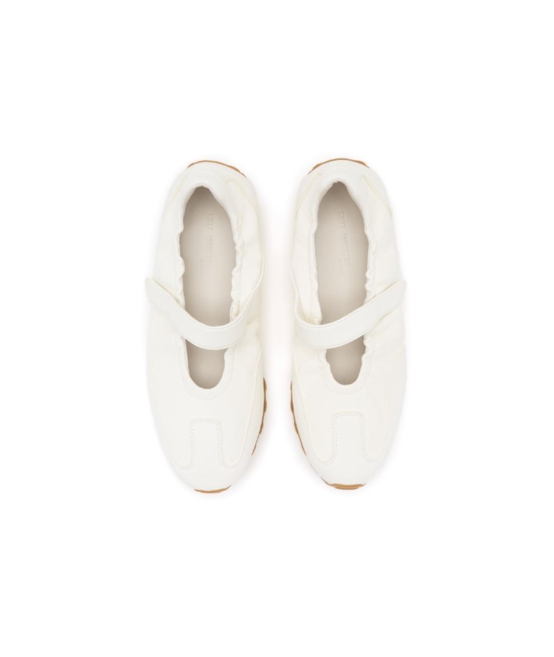 FOOT INDUSTRY Белые кожаные низкие кроссовки / кеды, фото 4