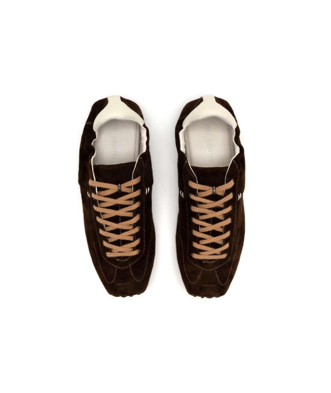 FOOT INDUSTRY Коричневые замшевые кеды, фото 4