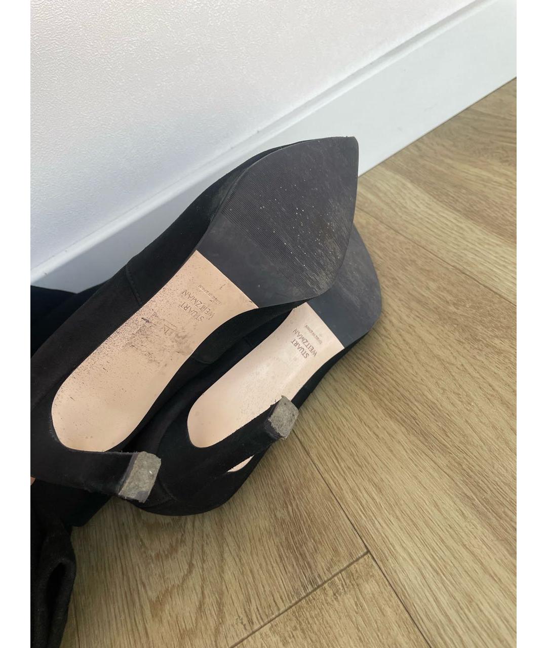 STUART WEITZMAN Черные замшевые ботфорты, фото 6