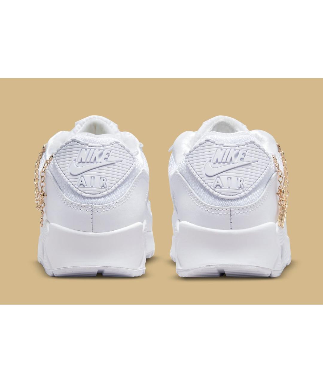 NIKE Белые кожаные кроссовки, фото 5