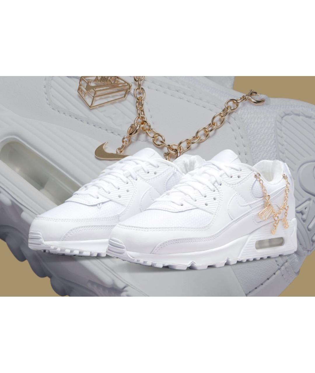 NIKE Белые кожаные кроссовки, фото 2