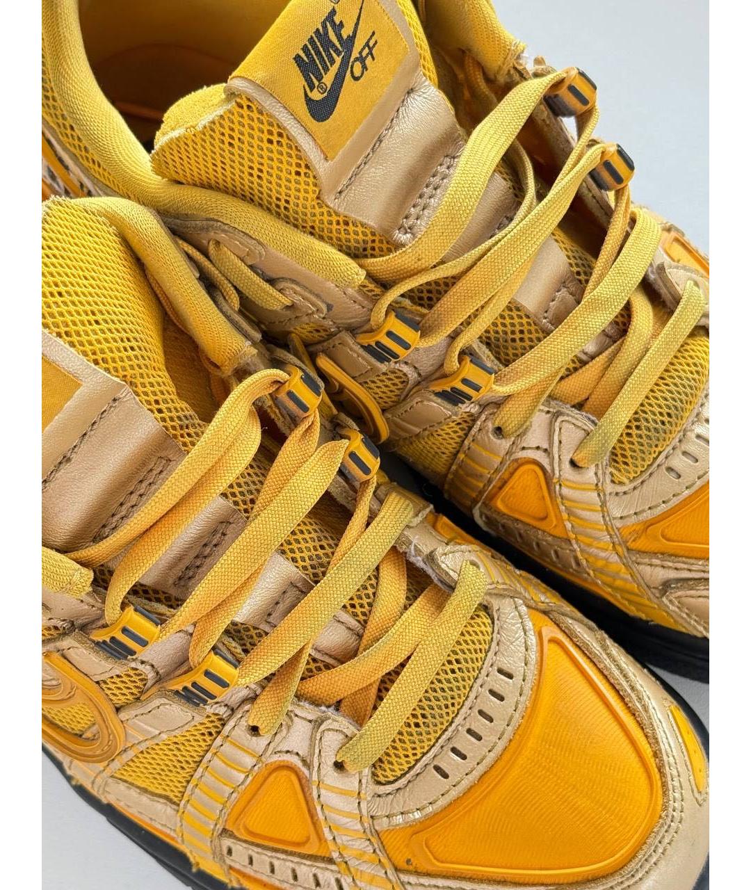 NIKE X OFF-WHITE Желтые высокие кроссовки / кеды, фото 3