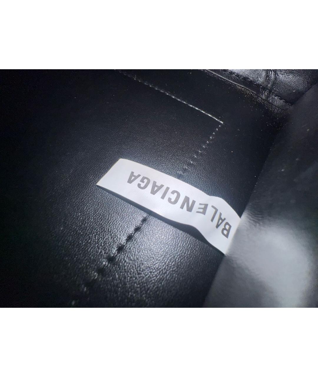 BALENCIAGA Черная кожаная сумка через плечо, фото 4