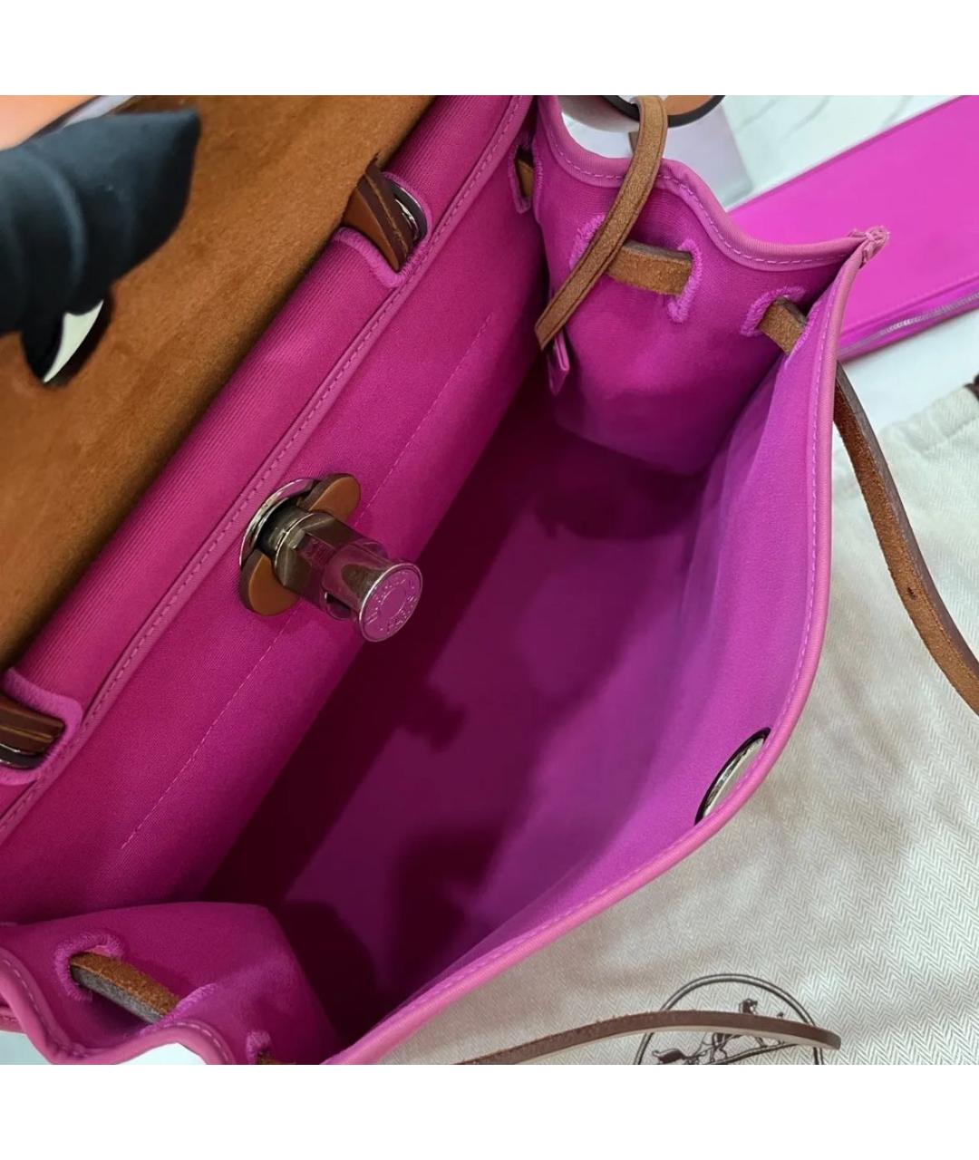 HERMES Розовая сумка с короткими ручками, фото 5