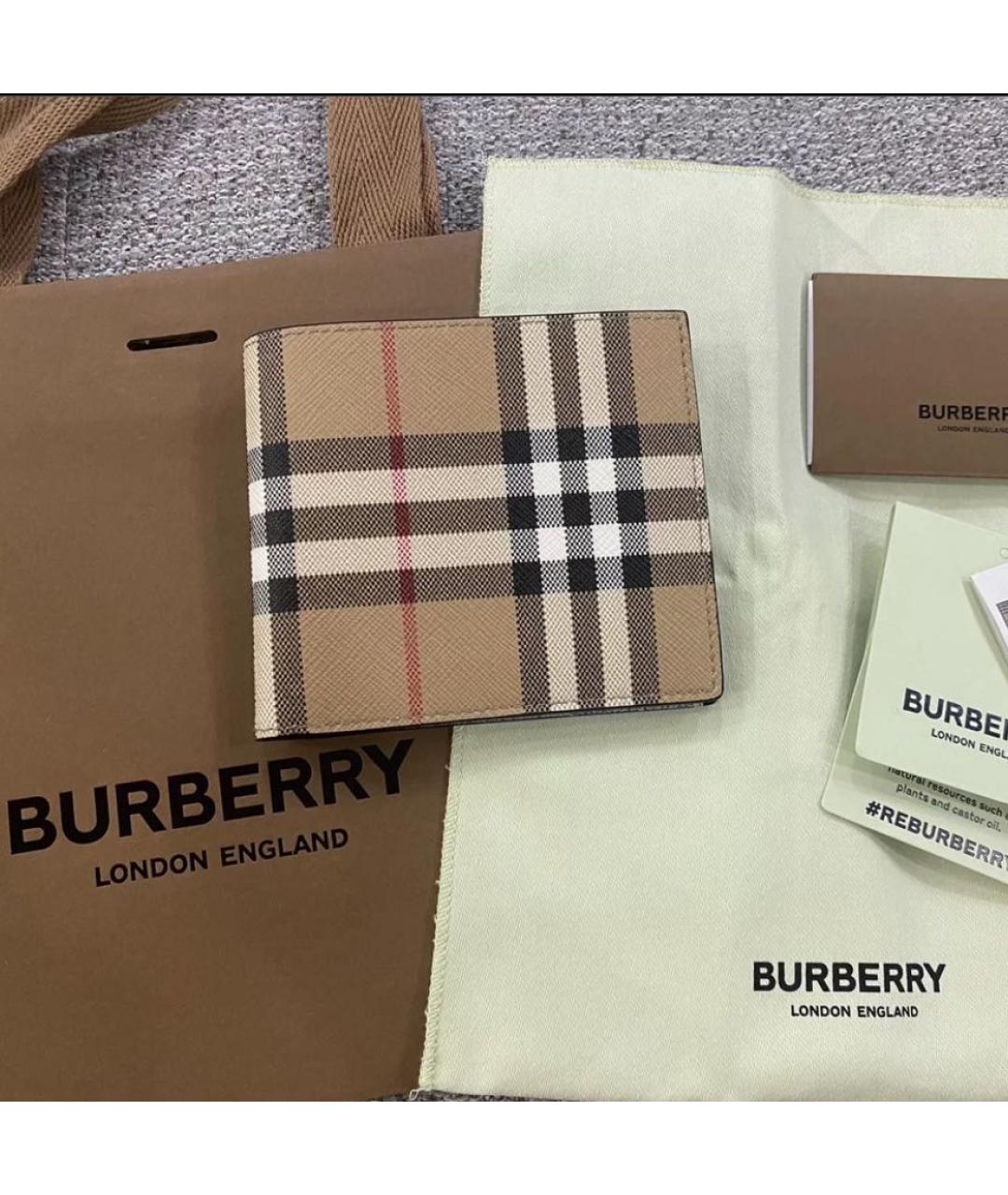 BURBERRY Бежевый кардхолдер, фото 2