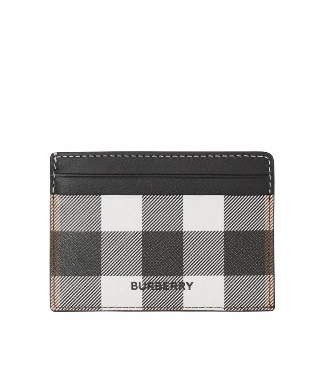 BURBERRY Антрацитовый кожаный кардхолдер, фото 1