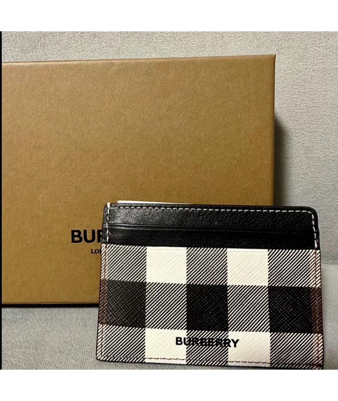 BURBERRY Антрацитовый кожаный кардхолдер, фото 3