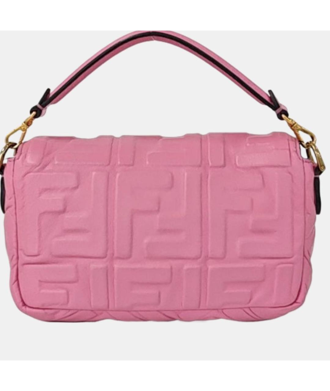 FENDI Розовая кожаная сумка через плечо, фото 4