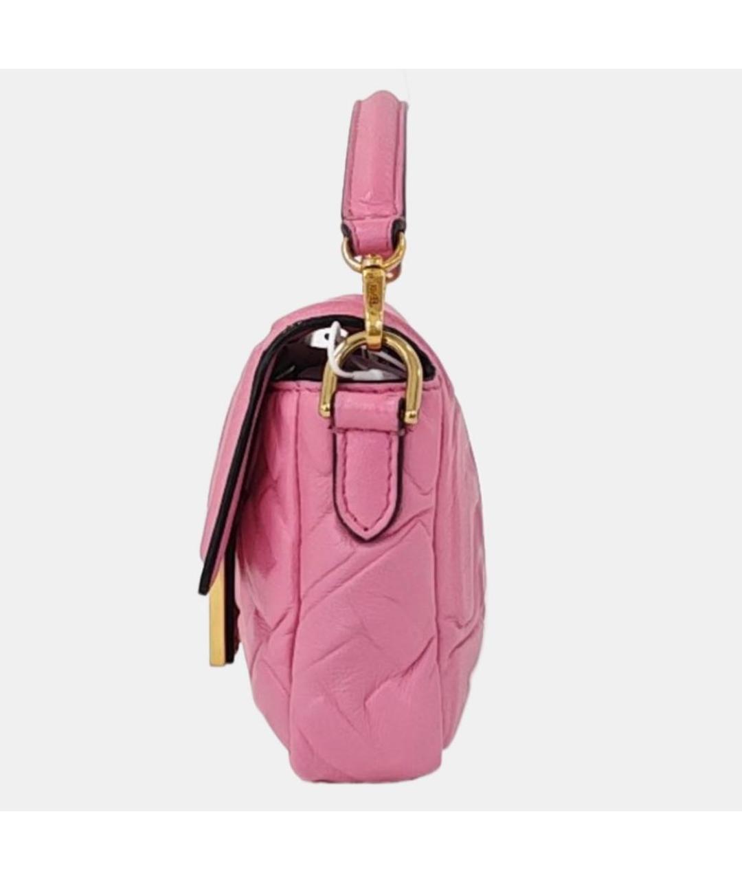 FENDI Розовая кожаная сумка через плечо, фото 2