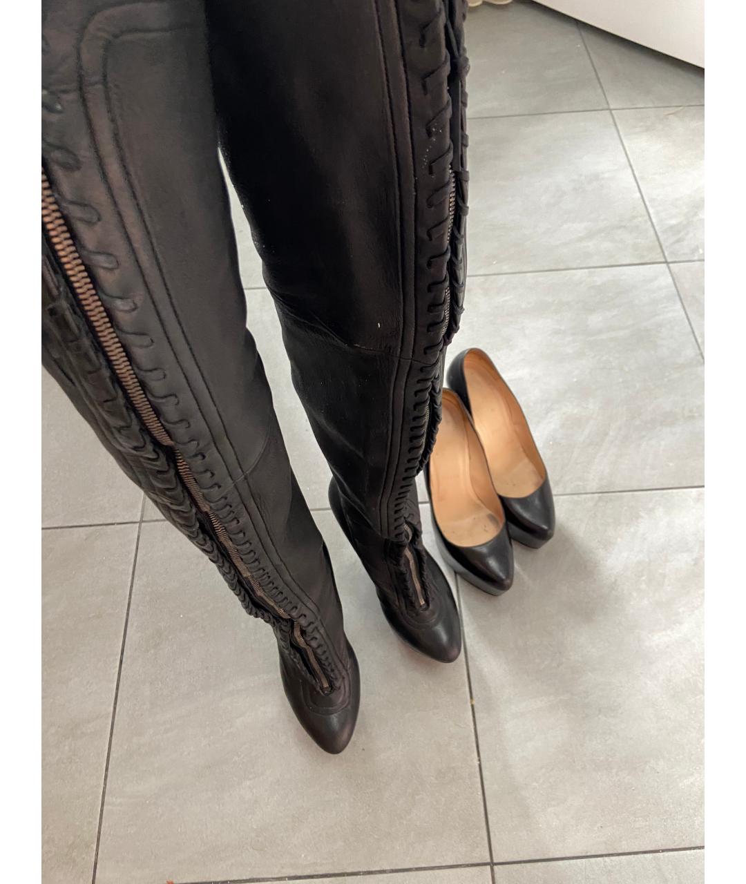 CASADEI Черные кожаные ботфорты, фото 3
