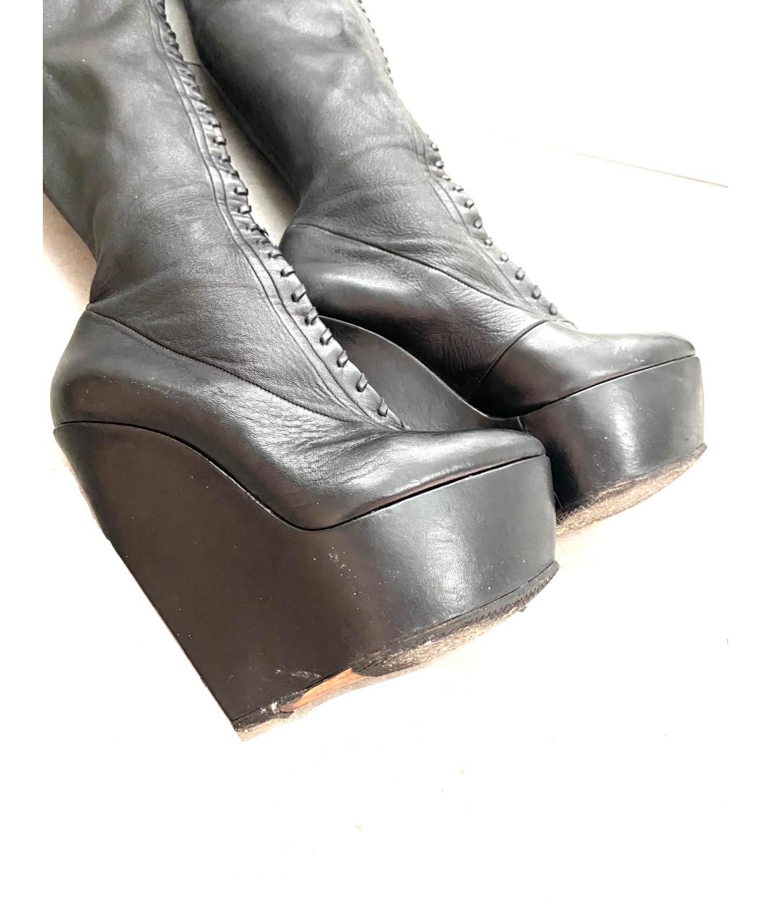 CASADEI Черные кожаные ботфорты, фото 2