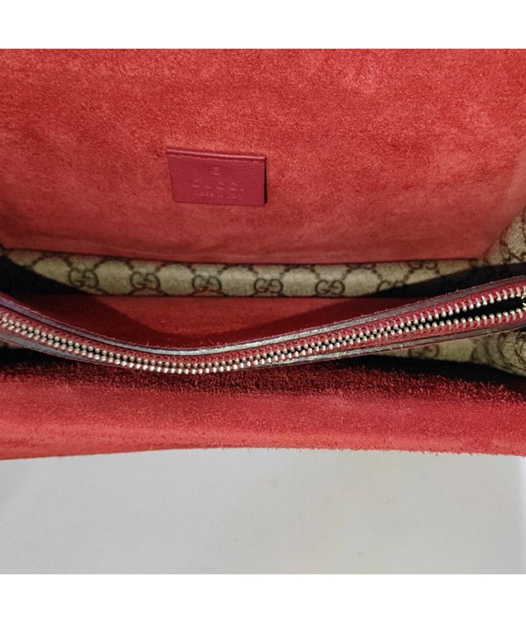 GUCCI Бежевая кожаная сумка через плечо, фото 6