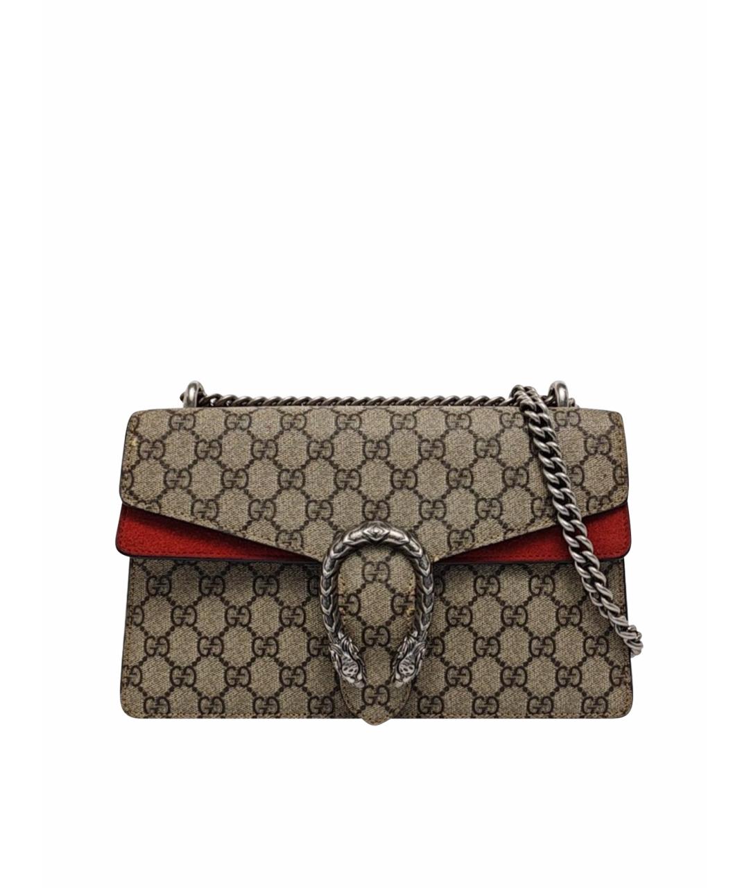 GUCCI Бежевая кожаная сумка через плечо, фото 1