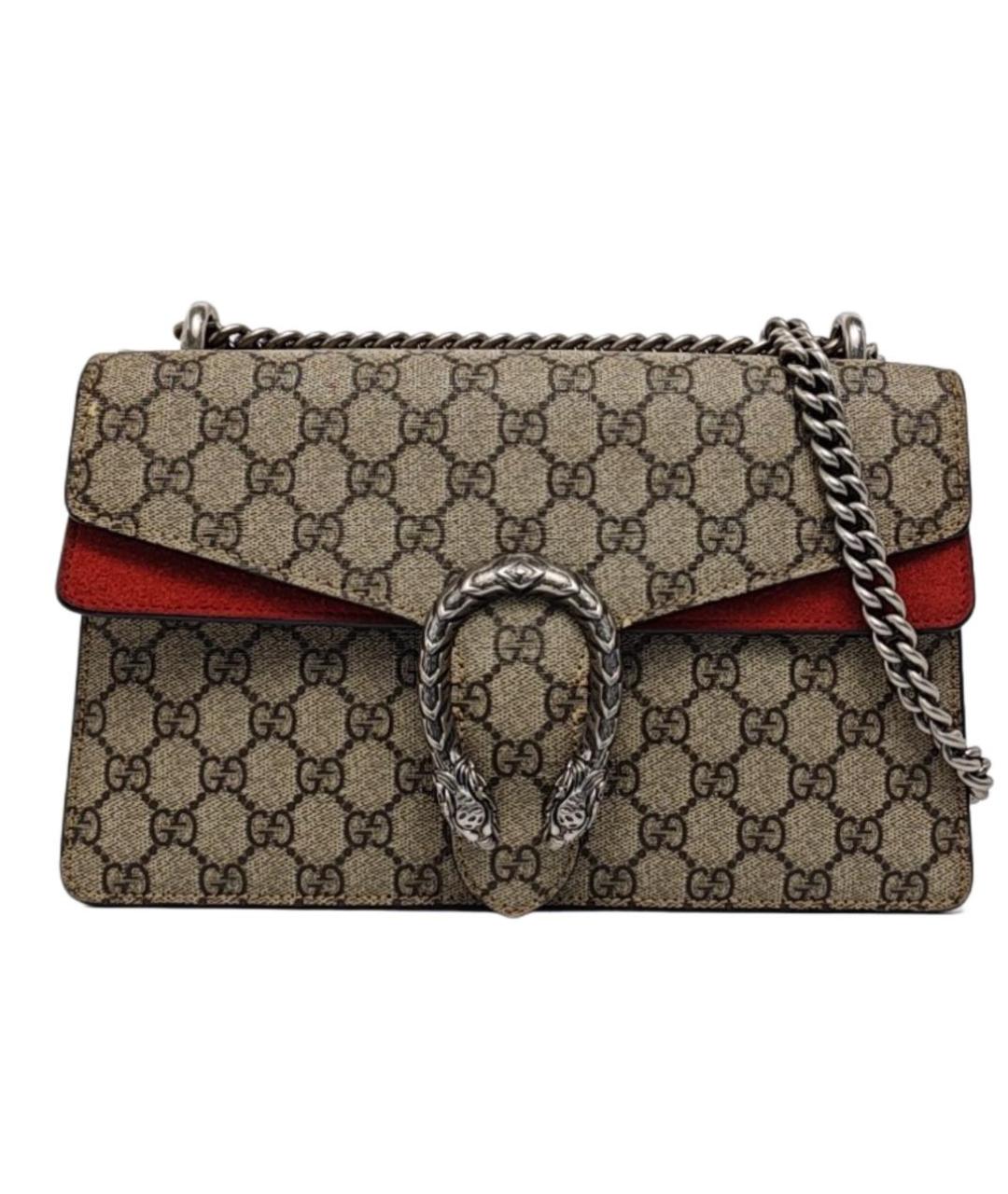 GUCCI Бежевая кожаная сумка через плечо, фото 9