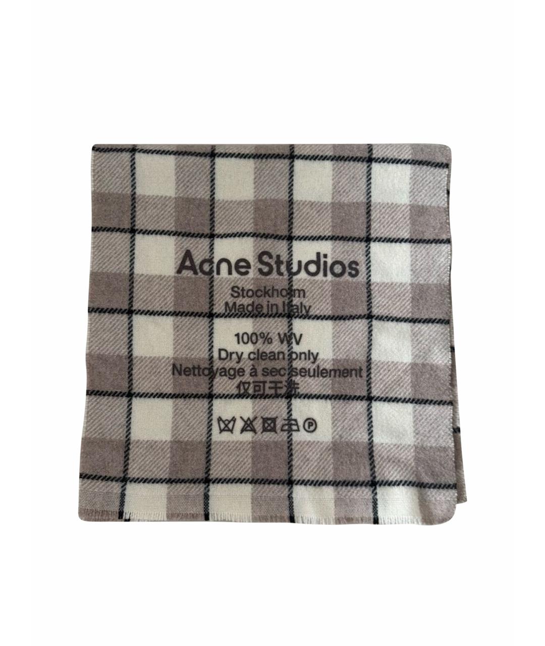 ACNE STUDIOS Бежевый шерстяной шарф, фото 1