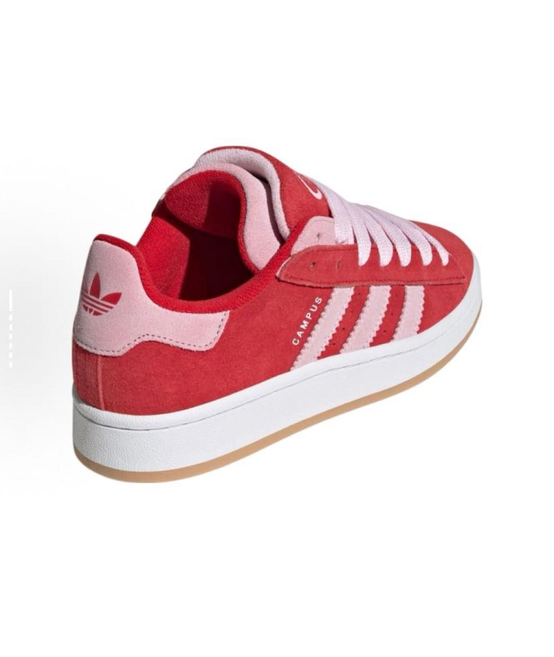 ADIDAS Красные замшевые низкие кроссовки / кеды, фото 4