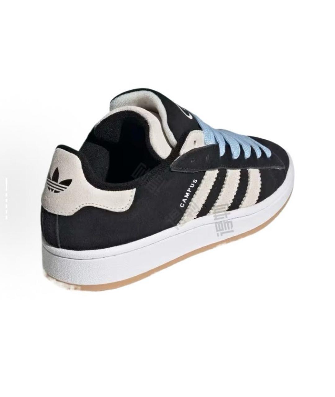 ADIDAS Черные замшевые низкие кроссовки / кеды, фото 3