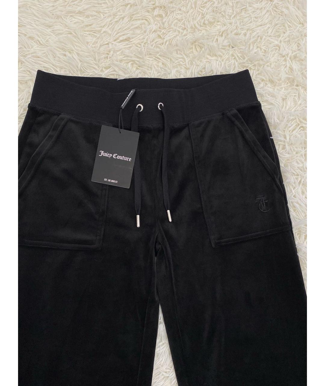 JUICY COUTURE Черные велюровые спортивные брюки и шорты, фото 4