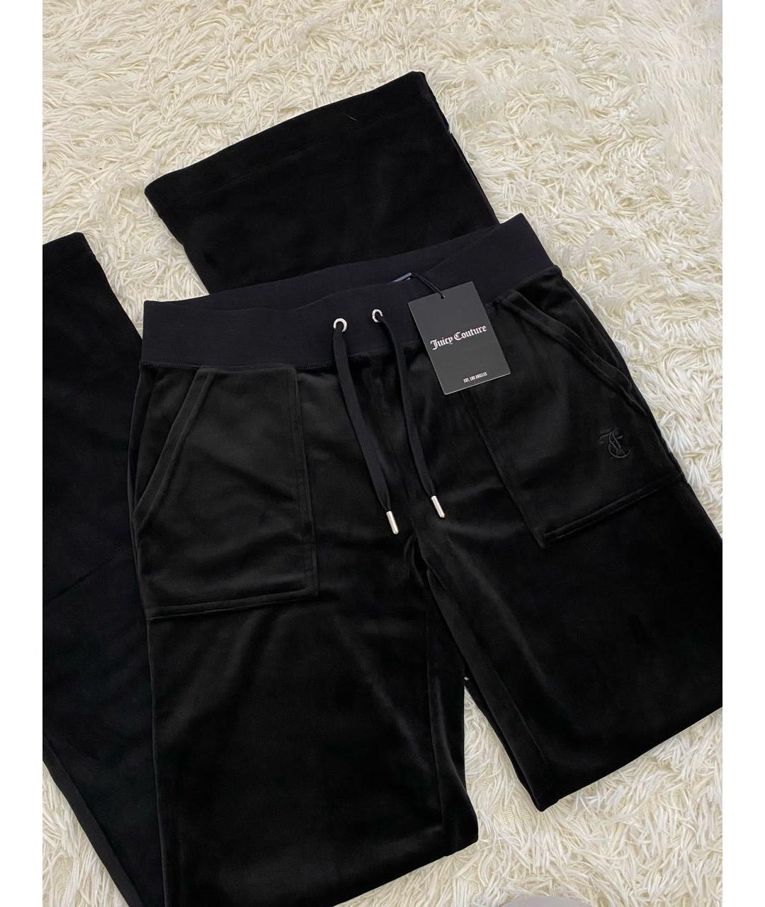 JUICY COUTURE Черные велюровые спортивные брюки и шорты, фото 3
