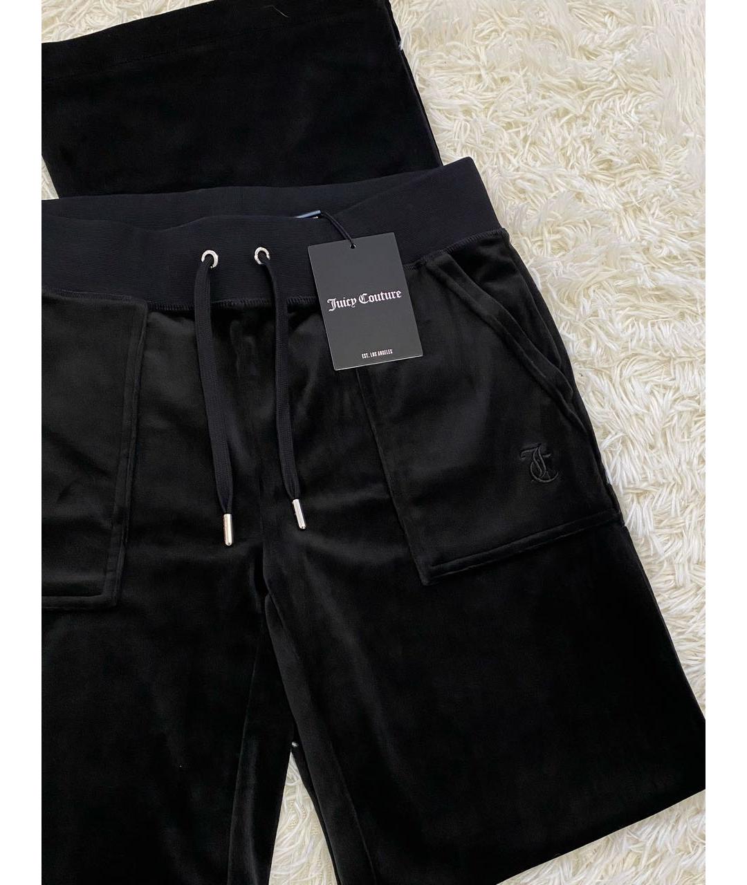 JUICY COUTURE Черные велюровые спортивные брюки и шорты, фото 2