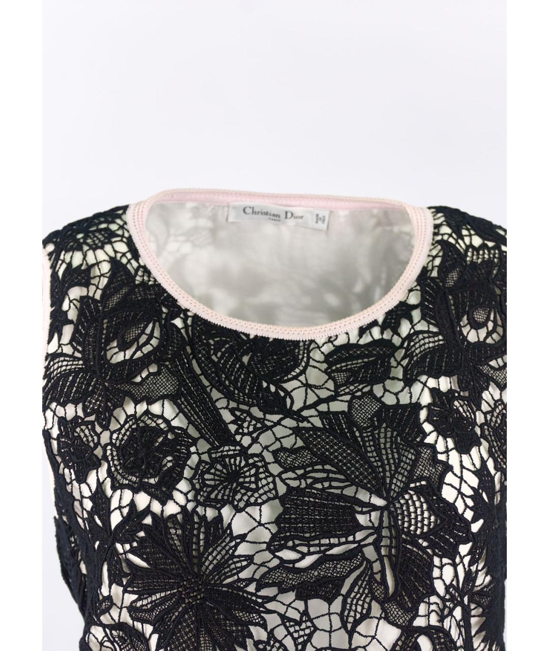 CHRISTIAN DIOR Черная хлопковая майка, фото 4
