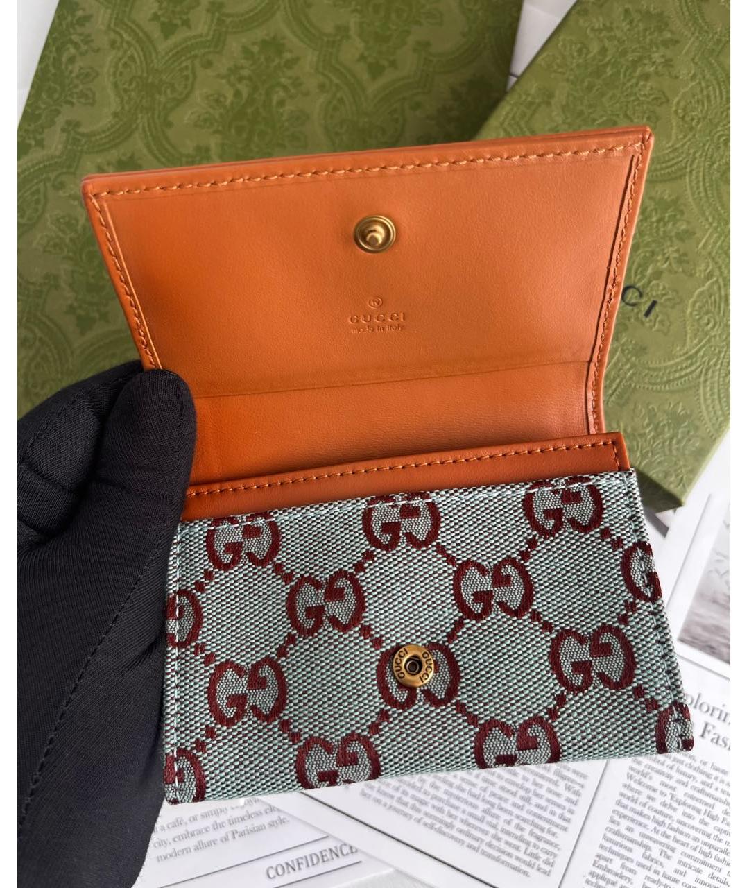 GUCCI Коричневый кожаный кардхолдер, фото 6
