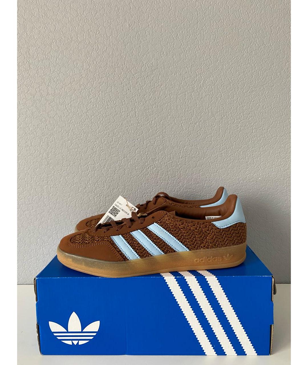 ADIDAS Коричневые текстильные низкие кроссовки / кеды, фото 3