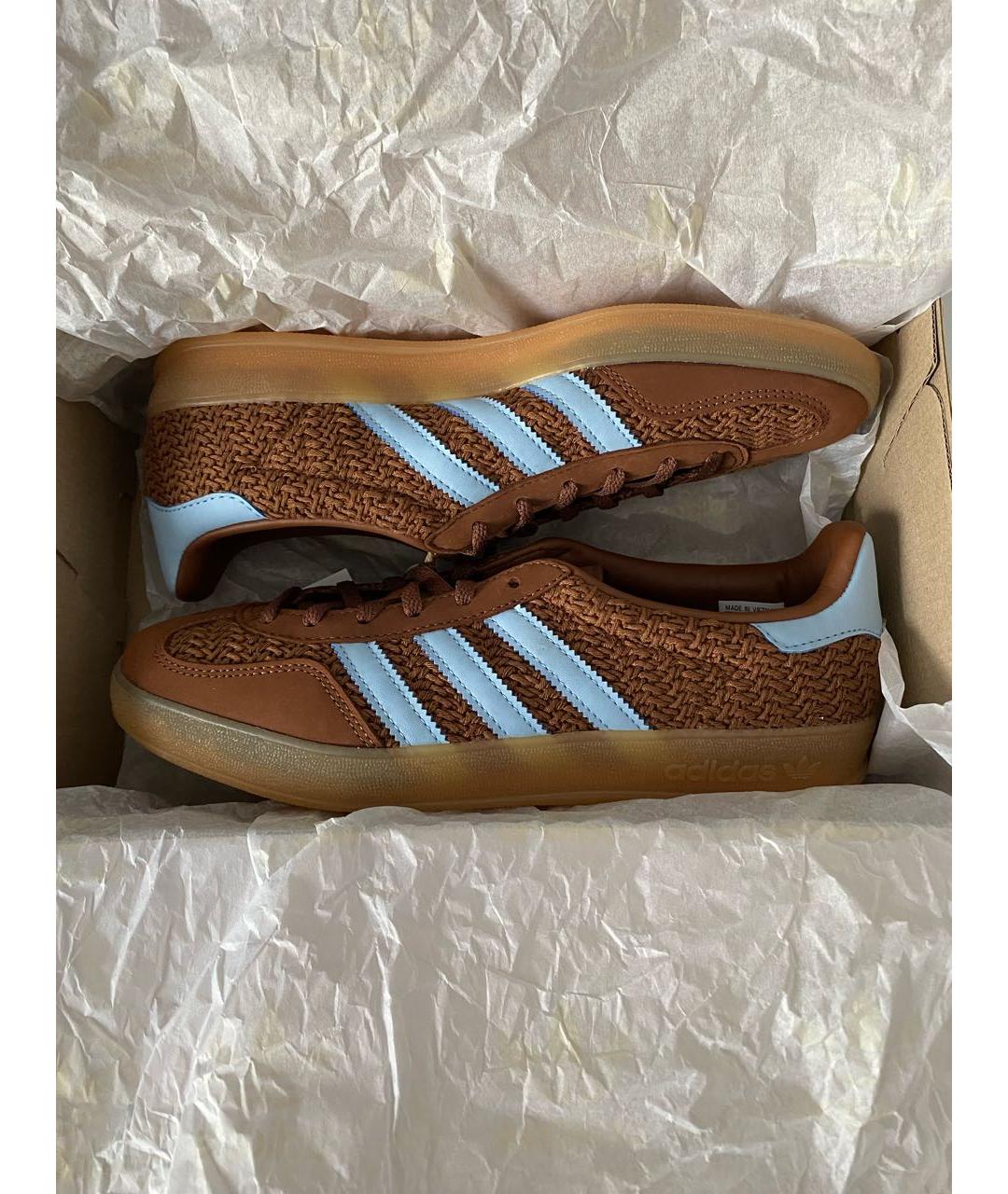 ADIDAS Коричневые текстильные низкие кроссовки / кеды, фото 2