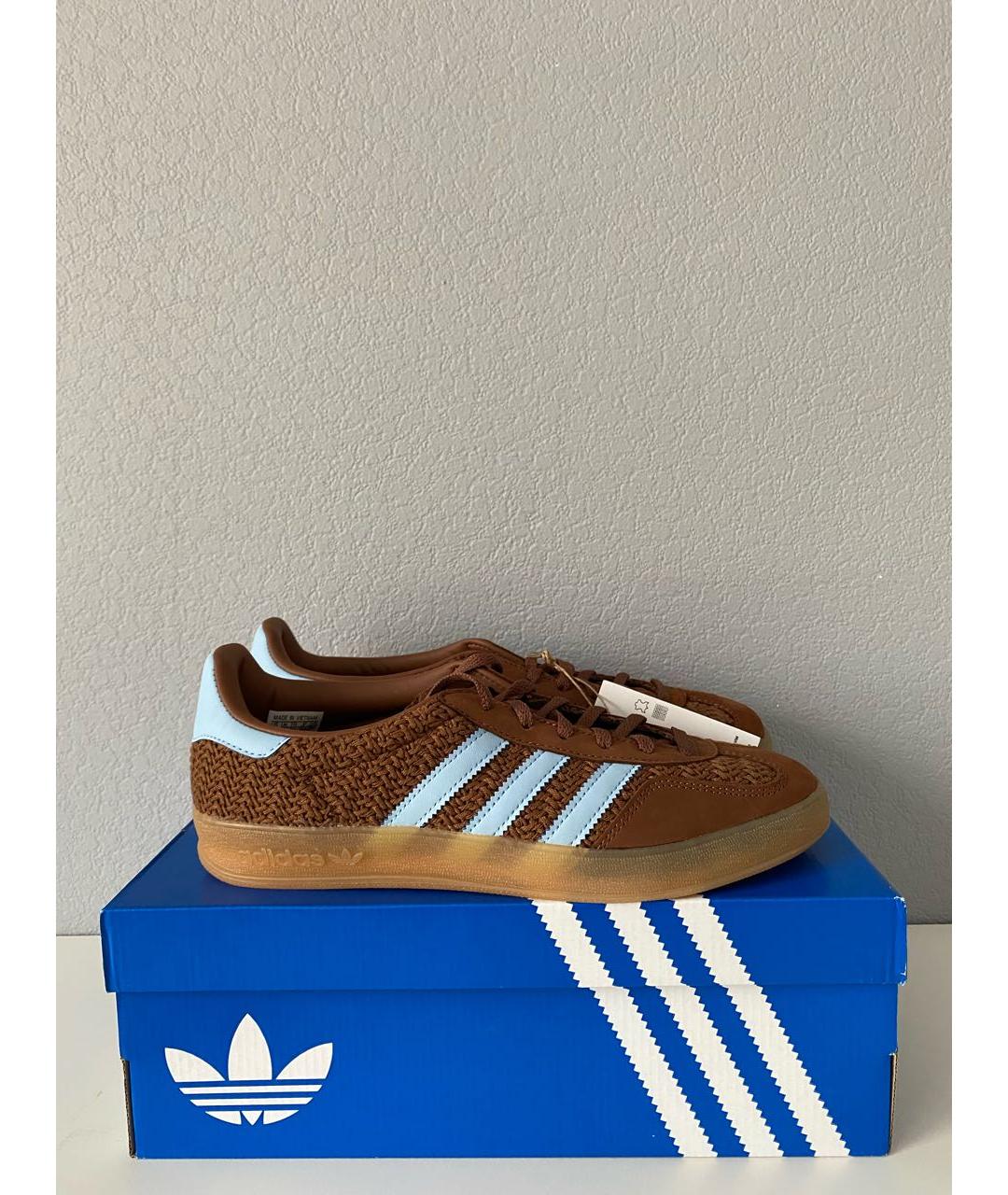 ADIDAS Коричневые текстильные низкие кроссовки / кеды, фото 4