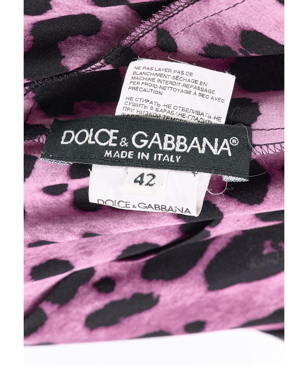 DOLCE&GABBANA Фиолетовая шелковая майка, фото 2