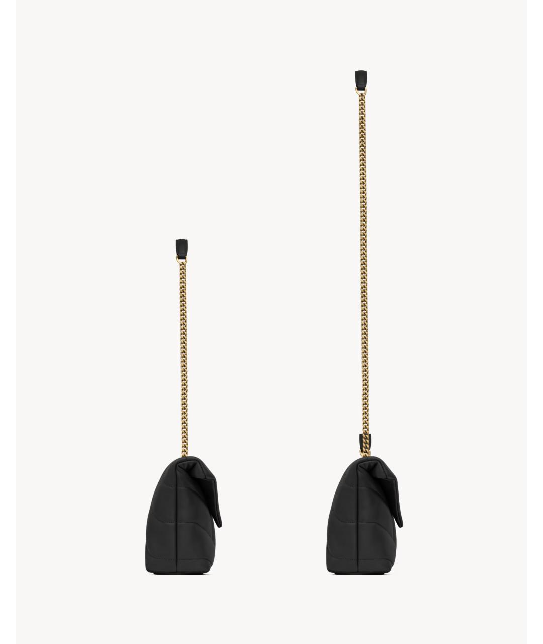 SAINT LAURENT Черная кожаная сумка через плечо, фото 4