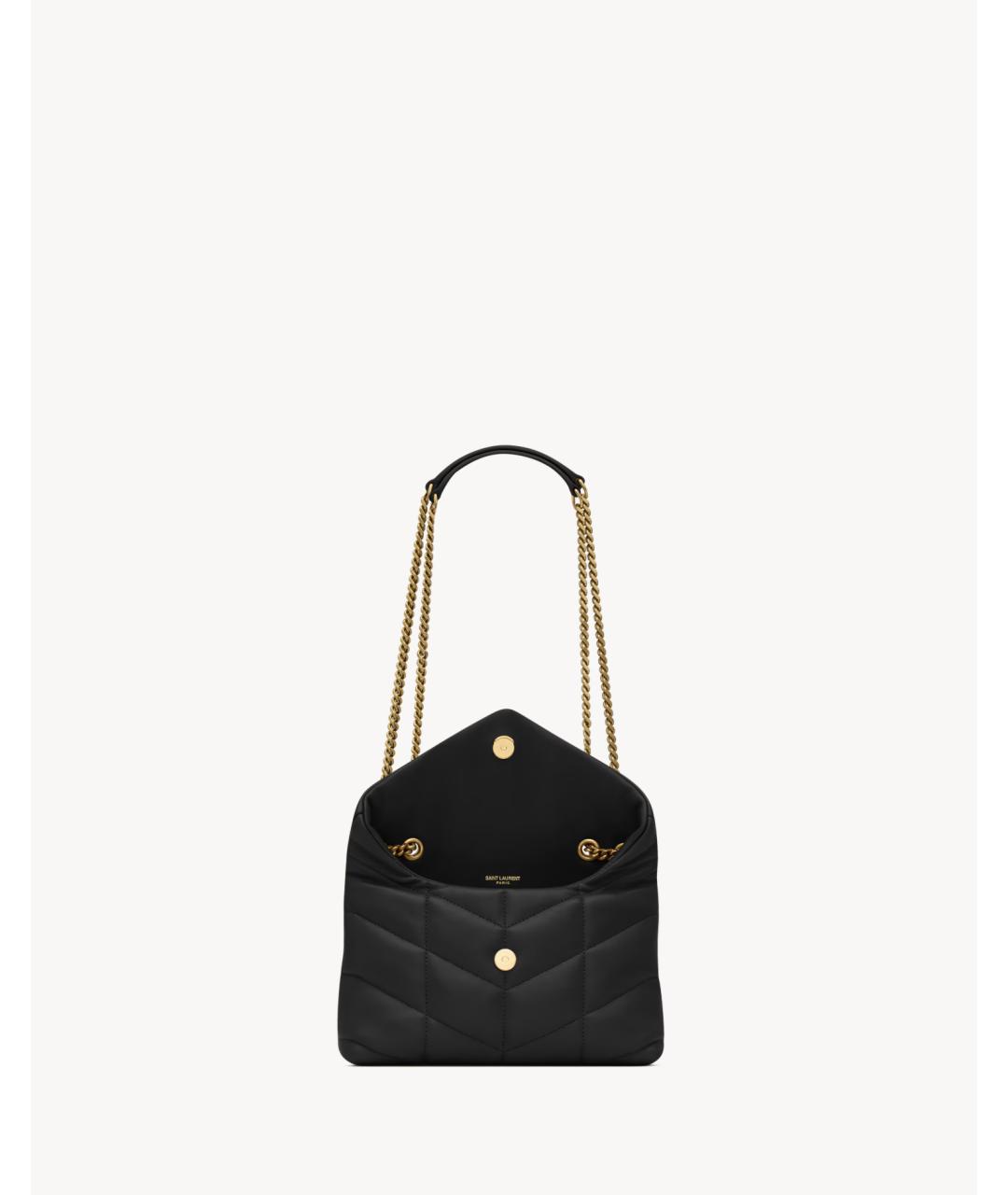 SAINT LAURENT Черная кожаная сумка через плечо, фото 5