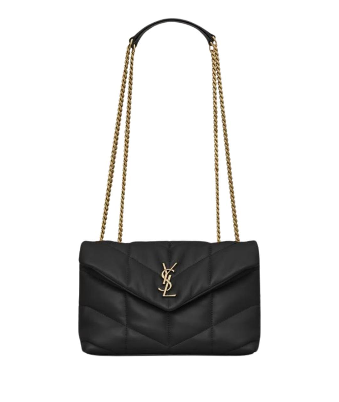 SAINT LAURENT Черная кожаная сумка через плечо, фото 1