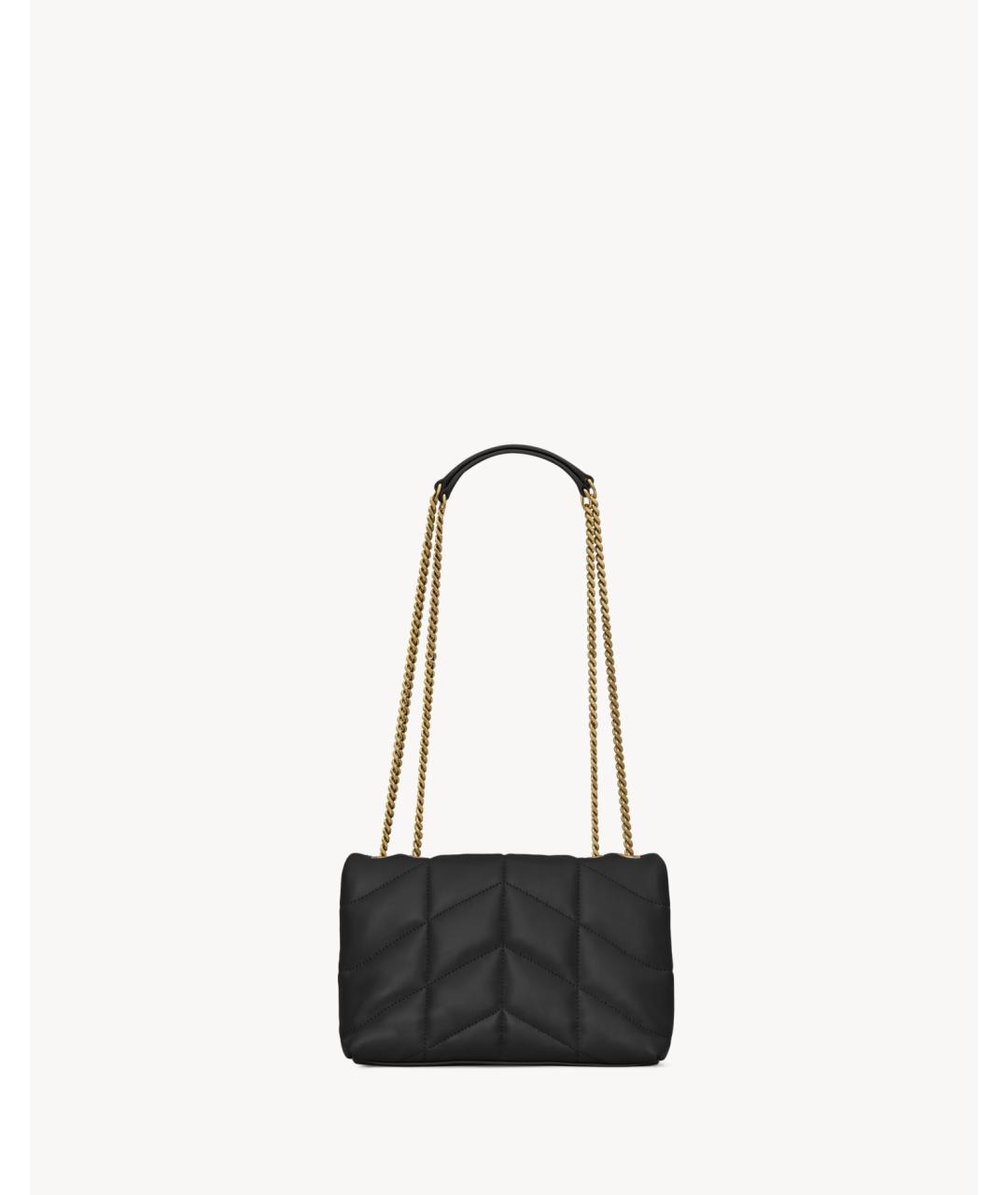 SAINT LAURENT Черная кожаная сумка через плечо, фото 3