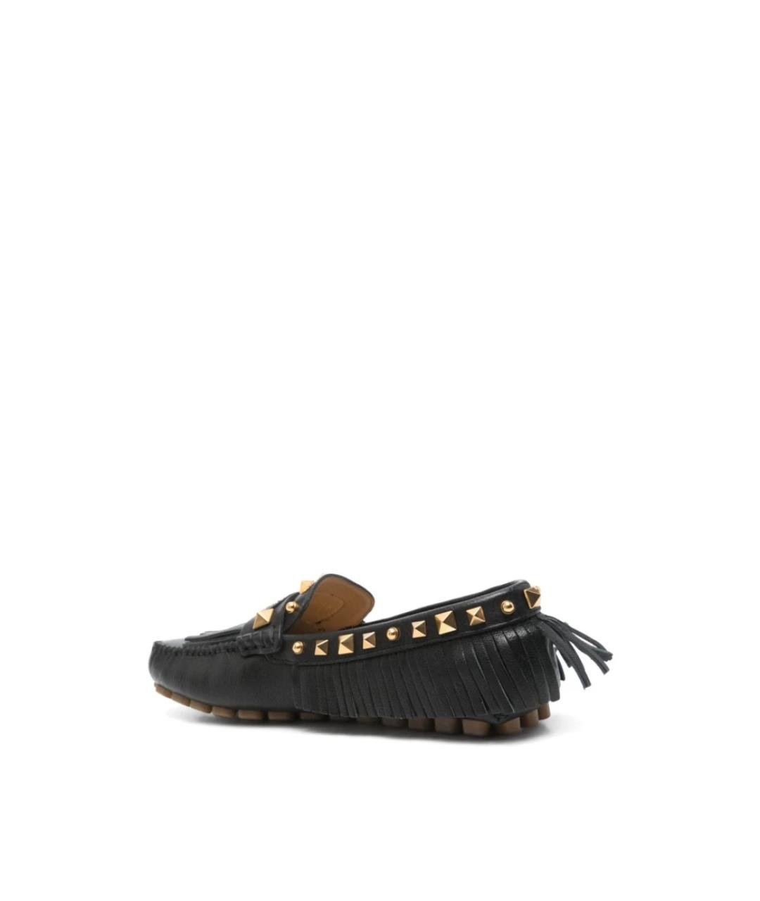 VALENTINO Черные кожаные лоферы, фото 3