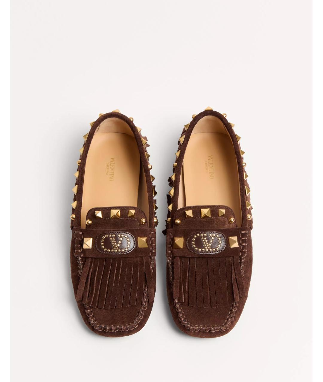 VALENTINO Коричневые замшевые лоферы, фото 5