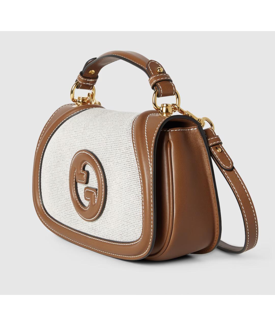 GUCCI Бежевая тканевая сумка через плечо, фото 2