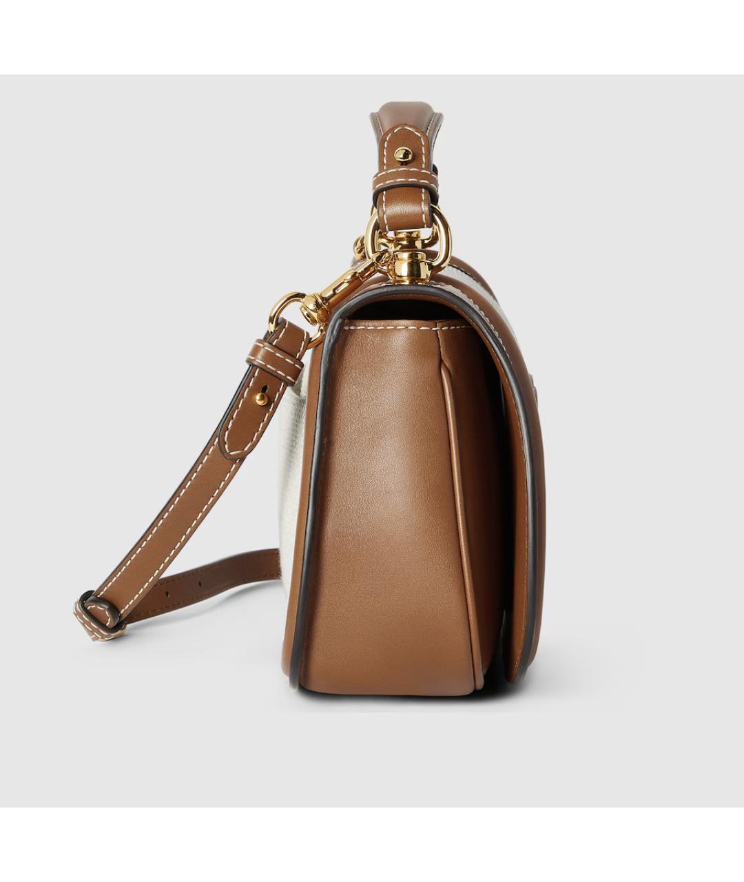 GUCCI Бежевая тканевая сумка через плечо, фото 6