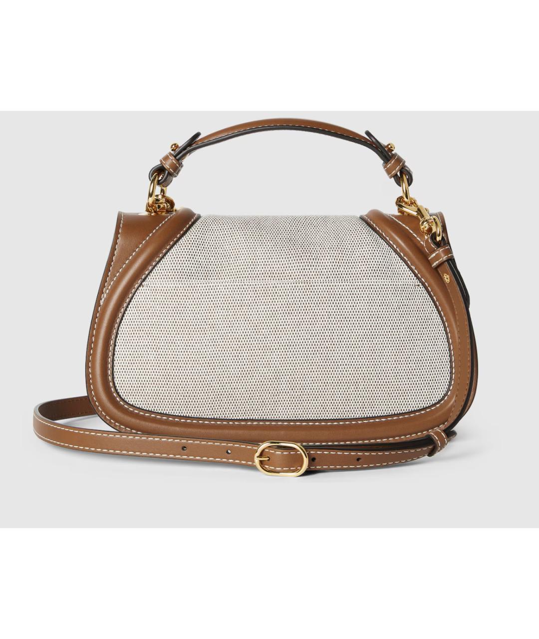 GUCCI Бежевая тканевая сумка через плечо, фото 5