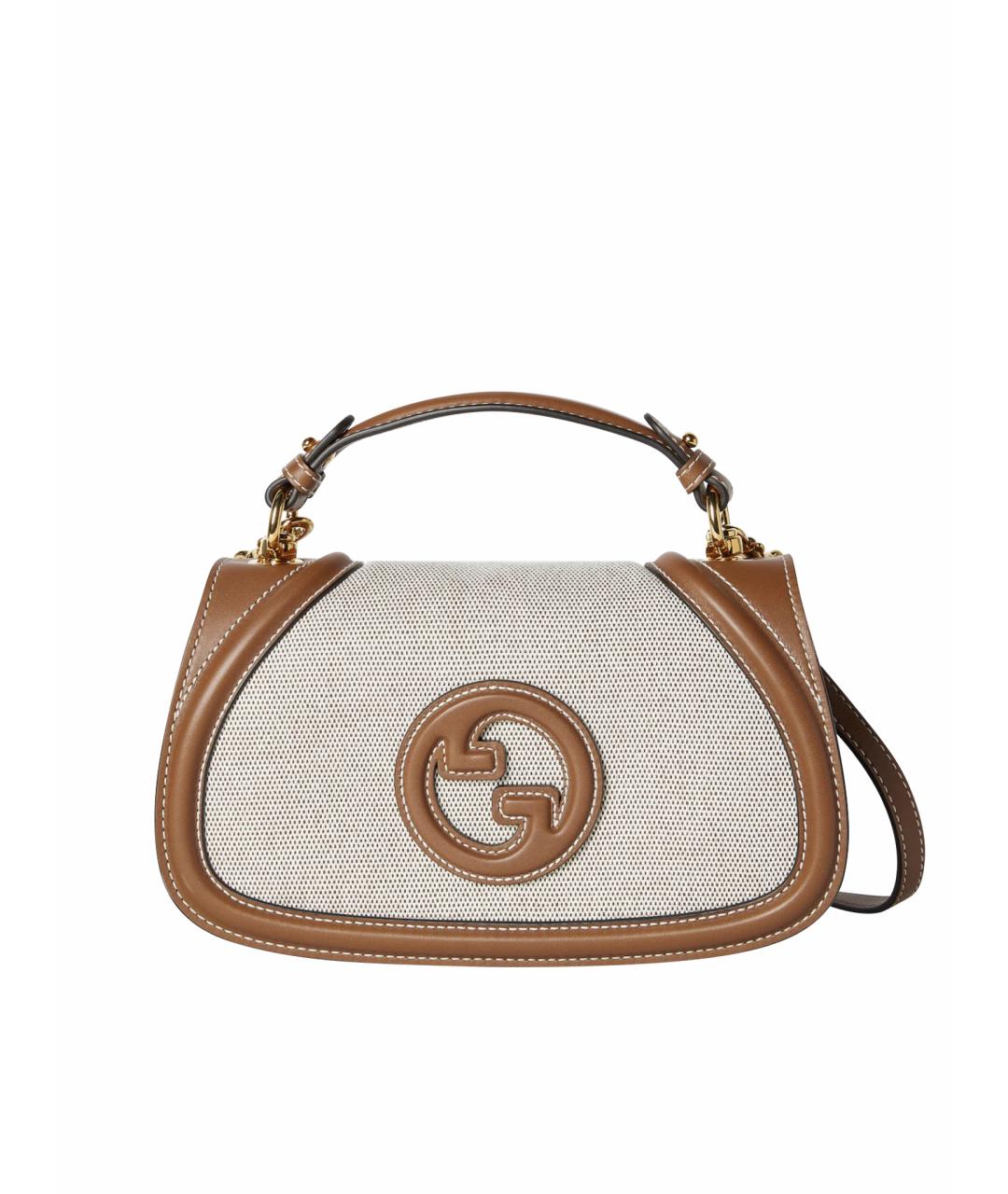 GUCCI Бежевая тканевая сумка через плечо, фото 1